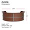 Linea Italia Reception Desk 107 in D X 46 in H, 11.8 ft W X Thermofused Laminate, Cherry ZUC298 - alternate 6